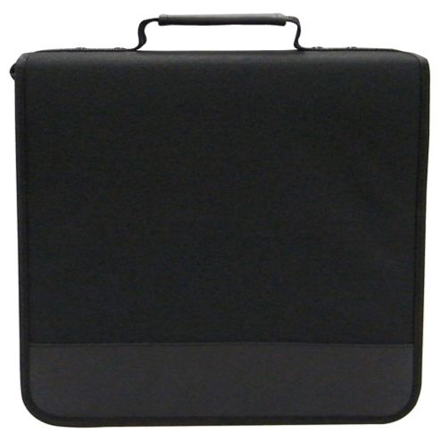 Image of Tesco Black Wallet For 208 Cds / Dvds