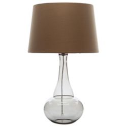 Tesco Lighting Glass Bottle Table Lamp Smoky