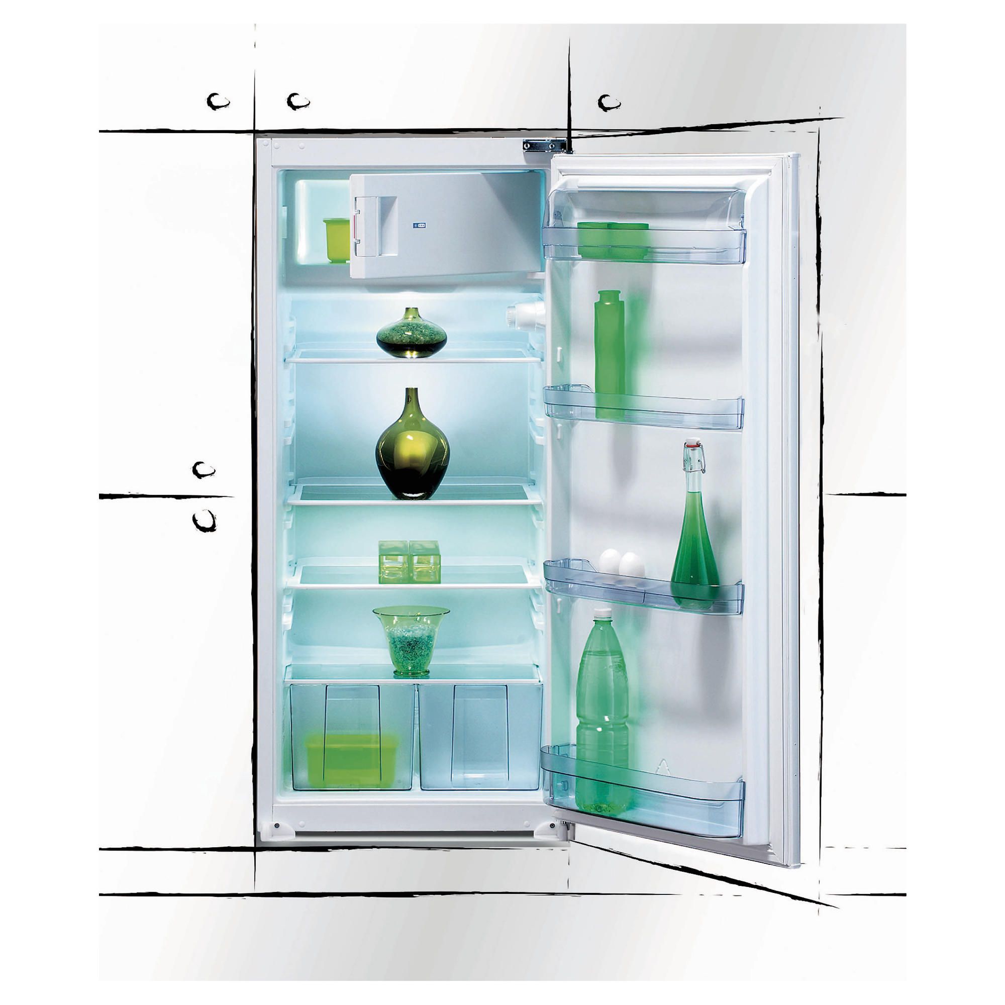 Baumatic BR201.3A Built-in Fridge With Ice Box