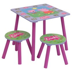 Peppa Pig Table & 2 Stools