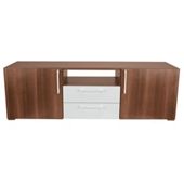 Como 2 Drawer 2 Door Tv Unit, Walnut & White Gloss