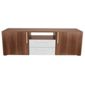 Como 2 Drawer 2 Door Tv Unit, Walnut & White Gloss