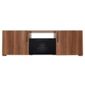 Como 2 Drawer 2 Door Tv Unit, Walnut & Black Gloss