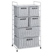 Tesco Wicker 6-Drawer Tower