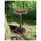 Copper lily leaf bird bath