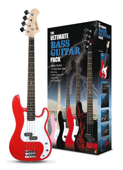 Image of Rockburn Ultimate Electric Bass Guitar Pack - Red