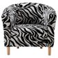 Tub Chair, Zebra Black