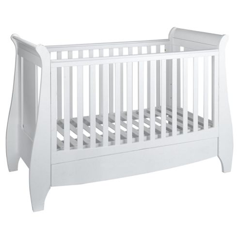 Image of Tutti Bambini Lucas Sleigh Cot Bed, White