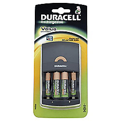 Duracell AA/AAA Value battery charger (Includes 4 Pack AA Rechargeable batteries) Duracell AA/AAA Value battery charger (Includes 4 Pack AA Rechargeable batteries)