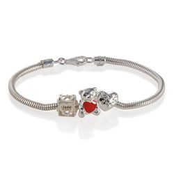 Truth Sterling Silver Starter Bracelet with 3 Charms