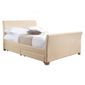 Rayne Double Faux Leather Bed Frame with 4 Drawers, Cream