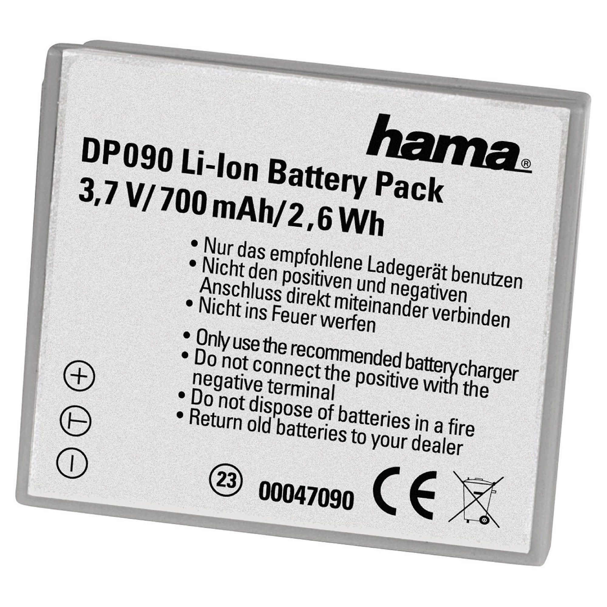 Hama Li-Ion Battery DP 090 suitable for Canon (Equivalent to Canon NB-4L battery)