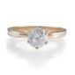 Gold Plated Silver Cubic Zirconia Solitaire Ring, Q