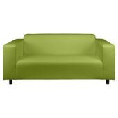 Stanza Leather Effect Medium Sofa, Lime Green