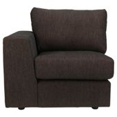 Brad Fabric Modular Sofa Arm Unit, Black Lhf