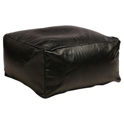Faux Leather Bean Slab, Black