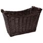 Tesco Wicker Magazine Rack With Wood Handles Chocolate Colour