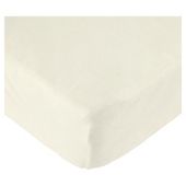 Tesco Loves Baby Fitted Jersey Cot Sheet, Cream