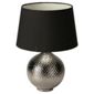 Tesco Lighting Punched Table Lamp Black Chrome