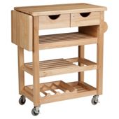 T&G Woodware Ltd Viva Trolley in Natural Hevea