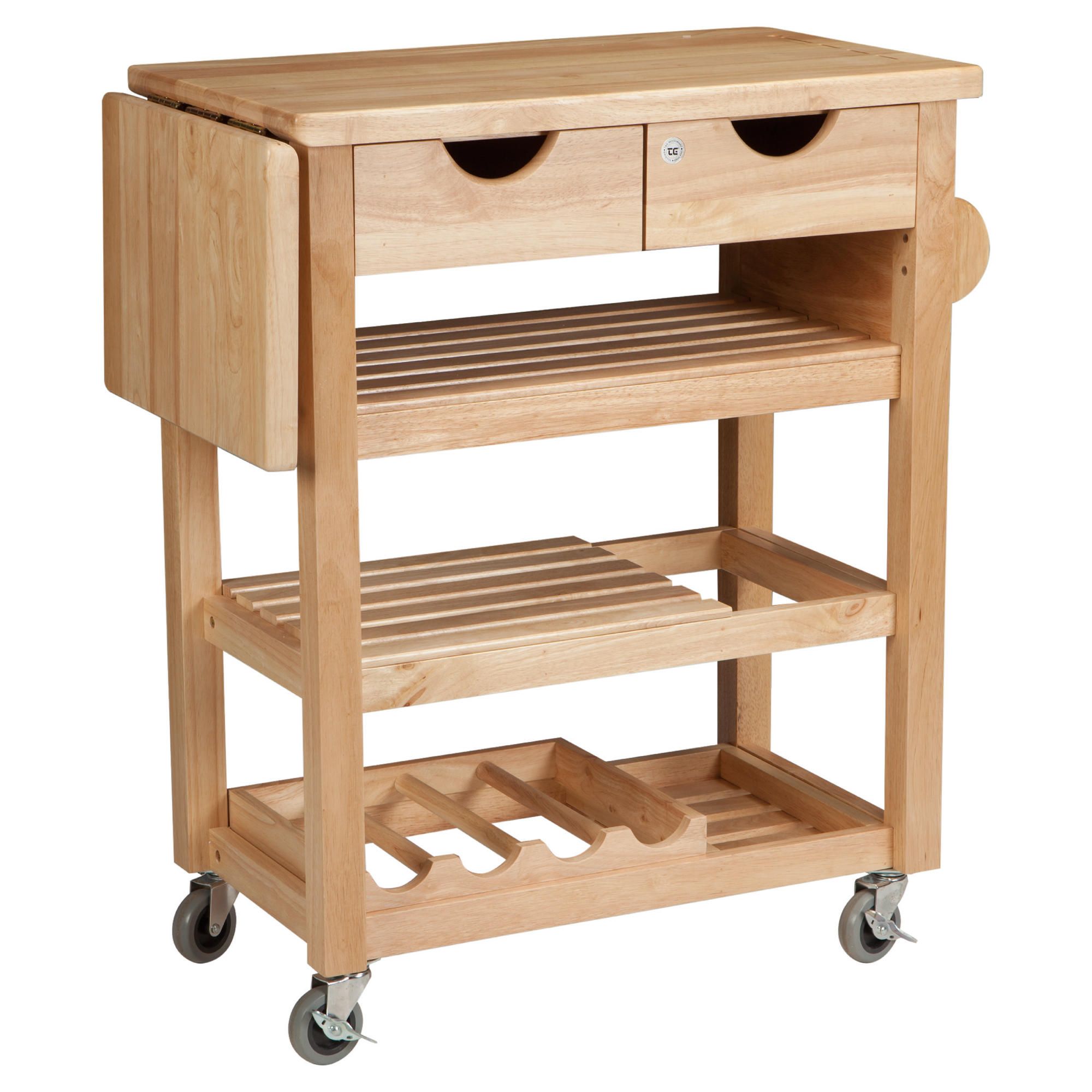 T&G Woodware Ltd Viva Trolley in Natural Hevea at Tescos Direct