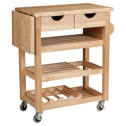 T&G Woodware Ltd Viva Trolley in Natural Hevea