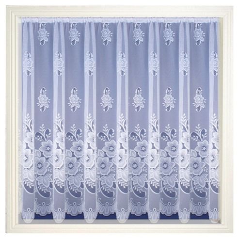 Image of Tyrone New York Single Panel Net Curtains Channel Top - White