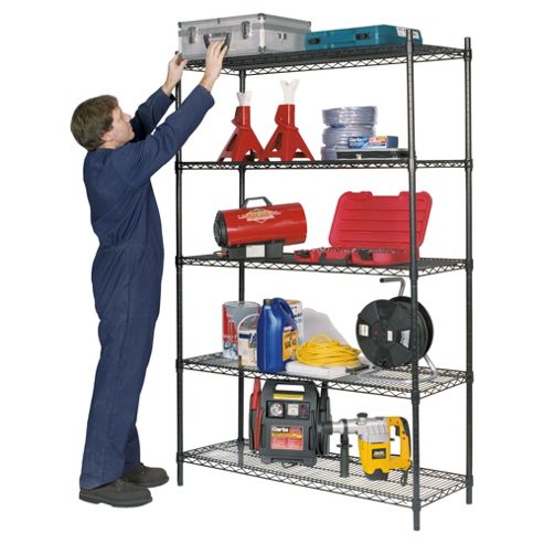 Image of Clarke Cs5000b 5 Shelf Boltless Wire Shelving