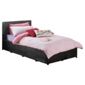 Eden Single Faux Leather Ottoman Bed Frame, Black