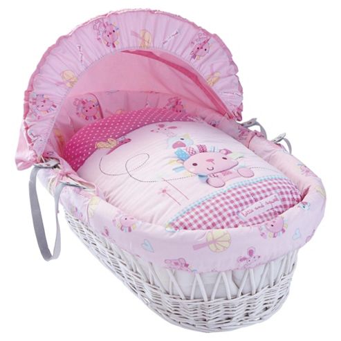 Image of Clair De Lune Lottie & Squeek White Wicker Basket