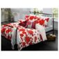 Tesco Painterly Floral Print Duvet Set - Cherry