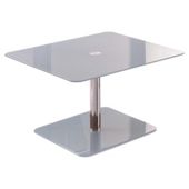 Atom Pedestal Coffee Table, Clear