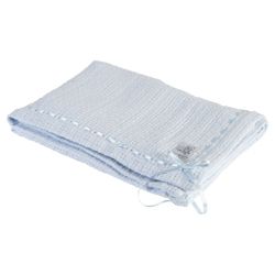 Clair de lune Ribbon Blanket, Blue