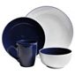 Tesco Coupe 2 Tone 16 piece Dinner Set, Blue.