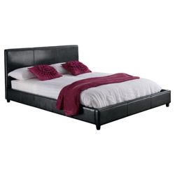 Eden Double Faux Leather Bed Frame, Black