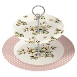 Katie Alice Cottage Flowers 2 Tier Cake Stand