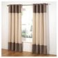 Tesco Linen & Faux Suede Lined Eyelet Curtains W168xL229cm (66x90"), Taupe