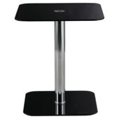 Atom Pedestal Side Table, Black