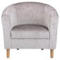 Tub Chair Velvet Effect Silver
