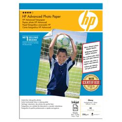 HP A4 210 x 297 mm Advanced Glossy Photo Paper - 25 Sheets