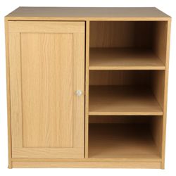 Fraser Modular 1 Door Cupboard With Shelving, Oak Effect