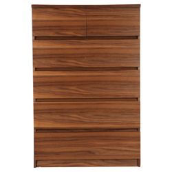 Maddox 6 Drawer Chest, Walnut Veneer
