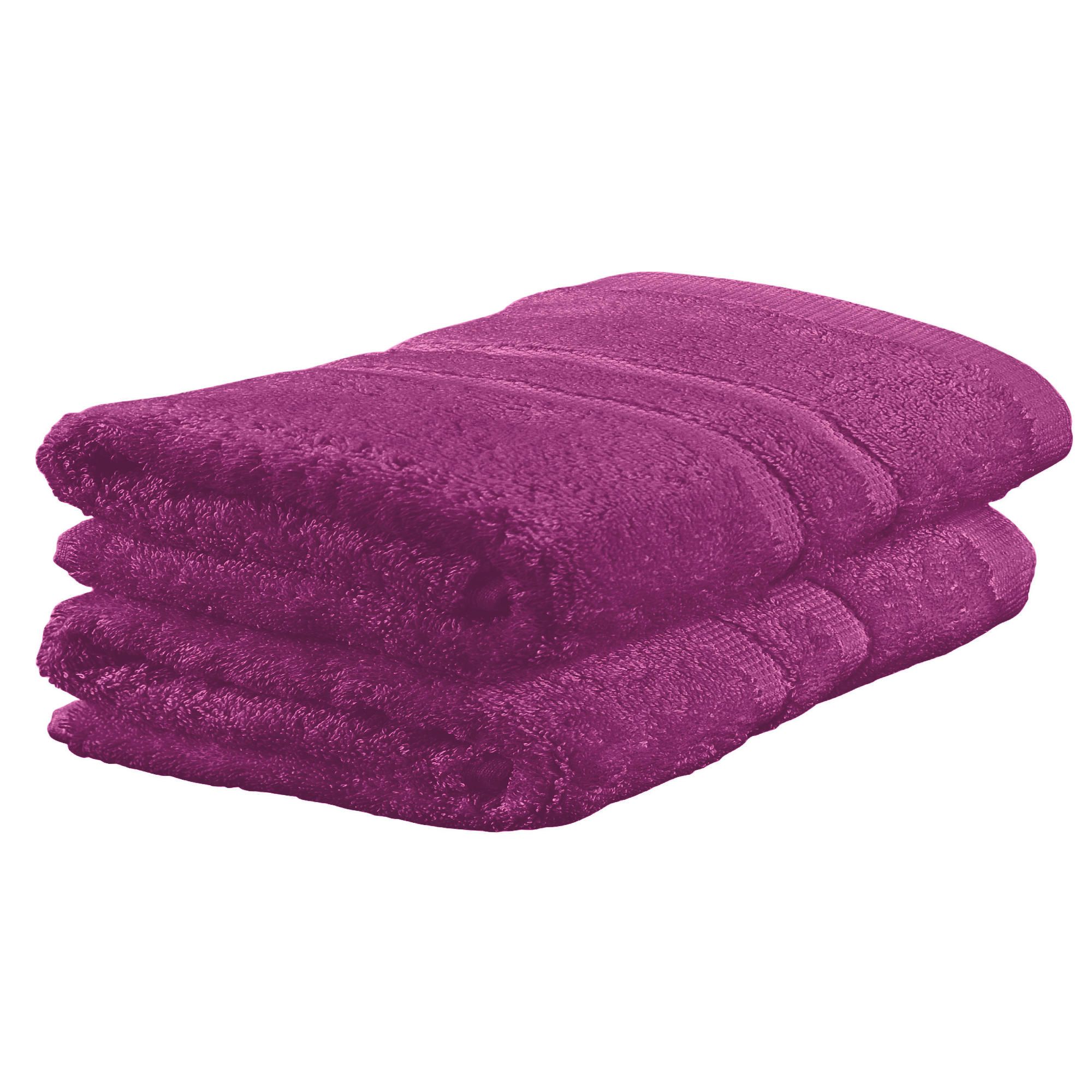 Tesco Bath Towel Twin Pack Magenta 