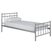 Caen Single Bed Frame, Silver