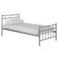 Caen Single Bed Frame, Silver