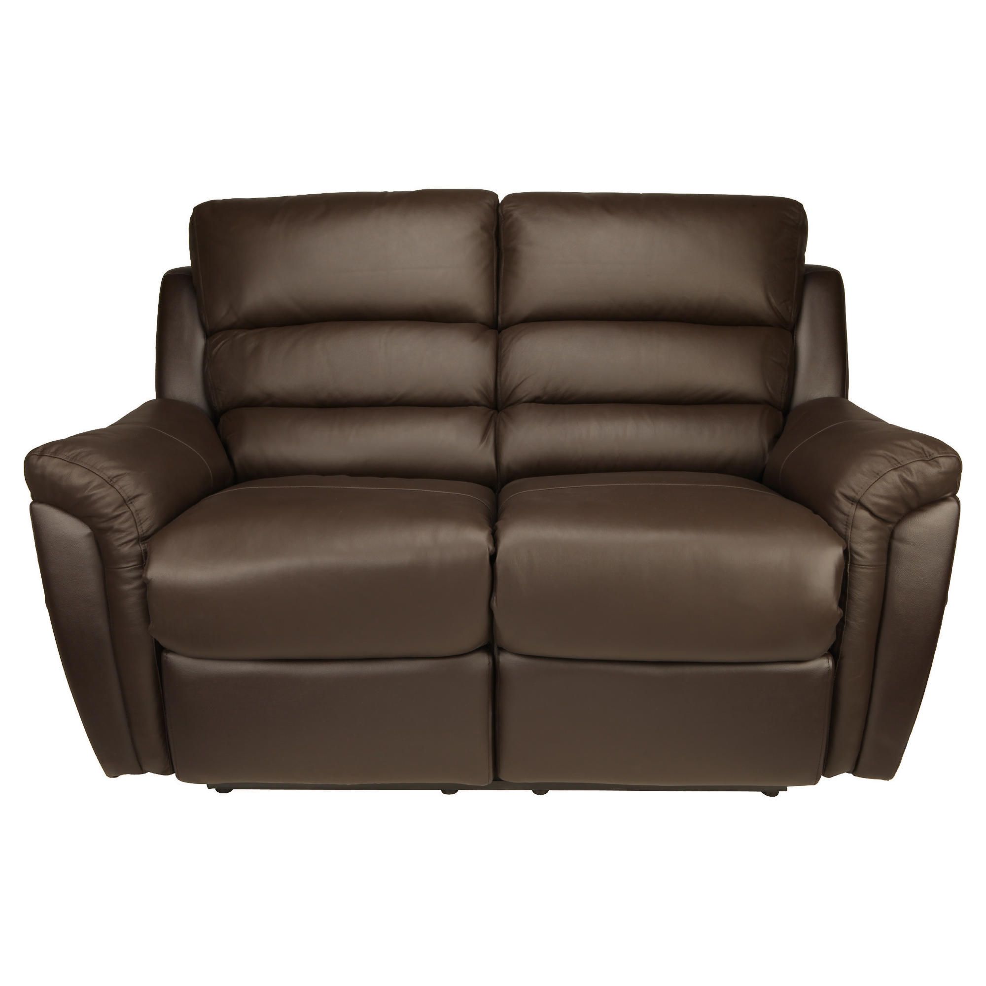 Chloe Small Recliner Sofa Leather, Brown at Tescos Direct