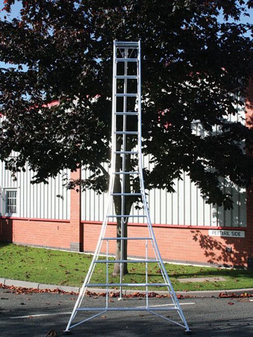 Image of Trade 4.2m (13.8ft) Standard - Garden Hedge Cutting Tripod Ladder