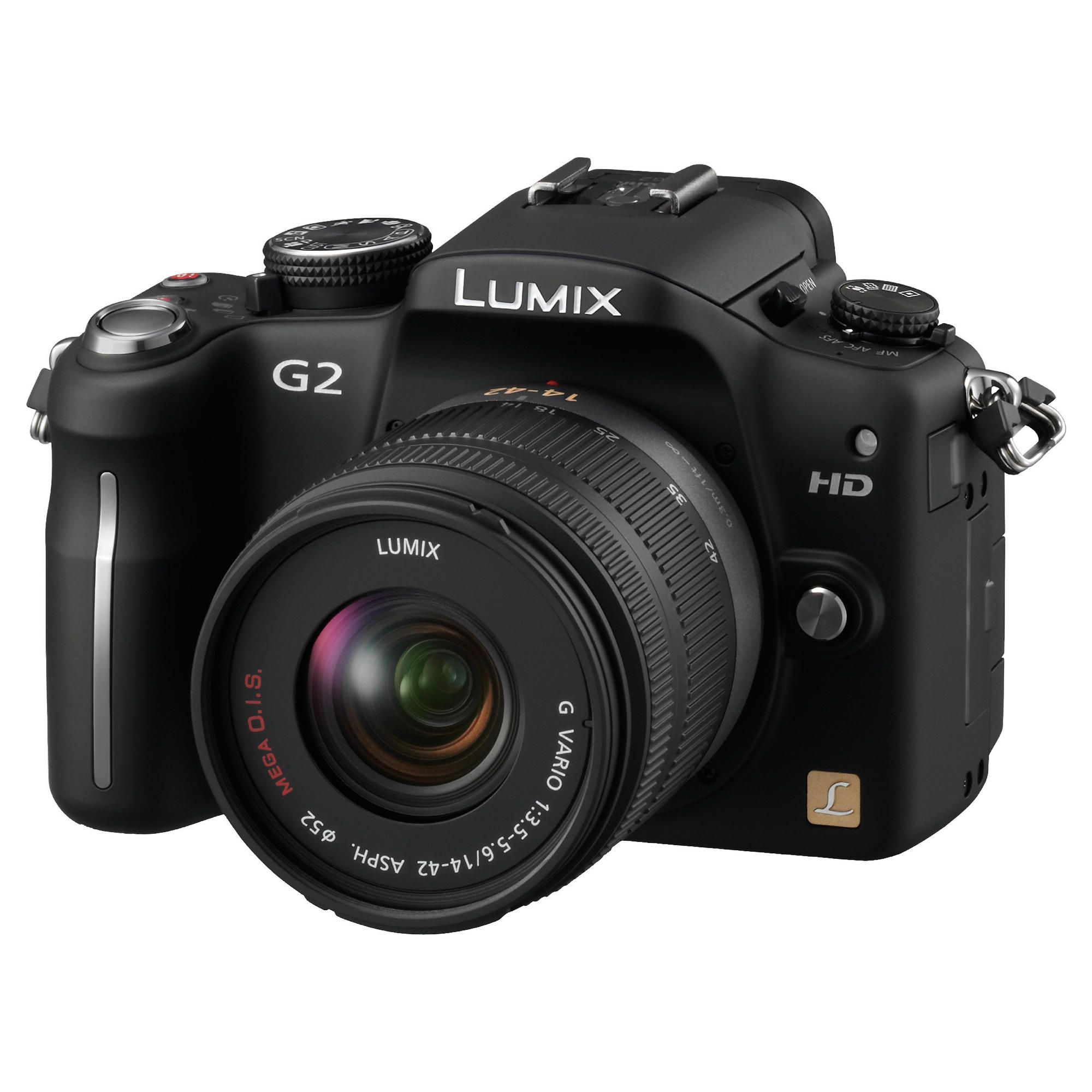 Panasonic Lumix G2 12.1MP Compact System Camera Kit - Black (incl 14-42mm Lens Kit)