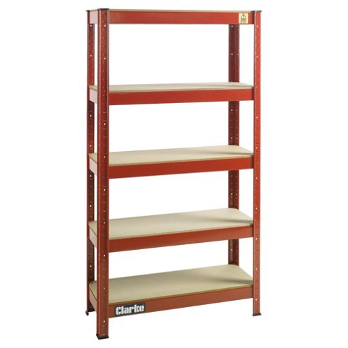 Image of Clarke Csr5150rp Boltless Shelving Unit 150kg, Red
