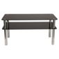 Atom Chrome & Glass Coffee Table, Black